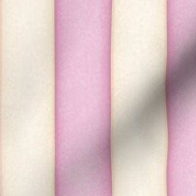 Pink and Ivory Stripes (large scale)