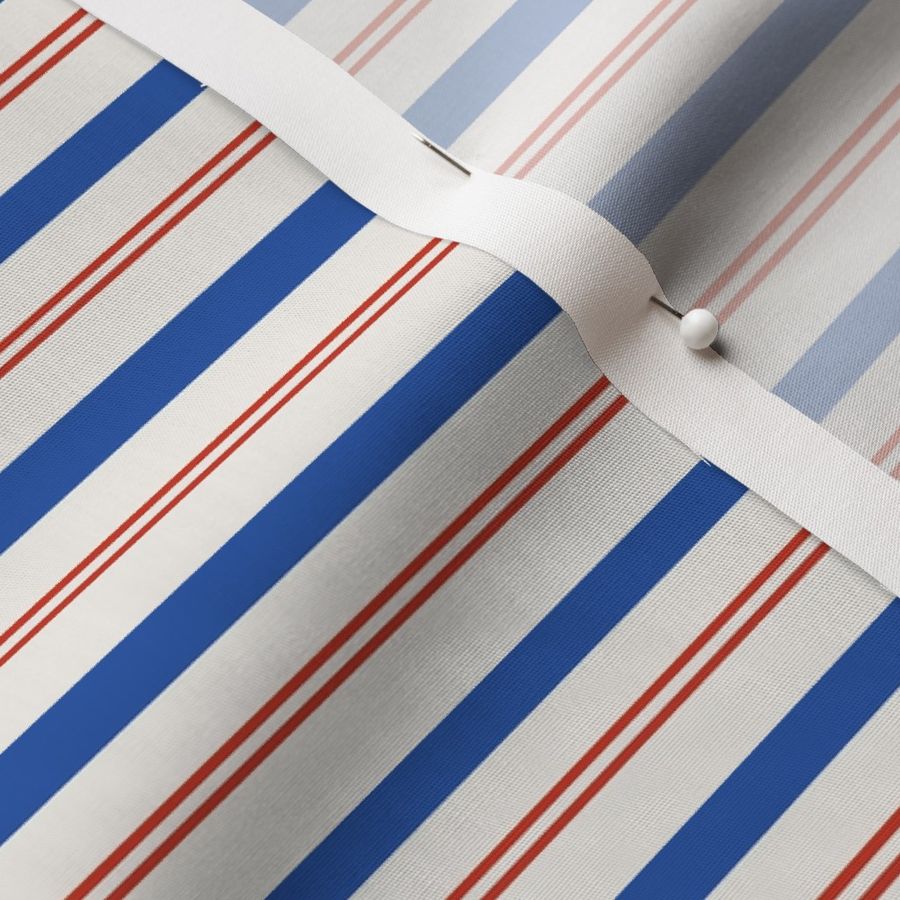 Patriotic Stripe - Red White _ Blue - (S) 1 inch