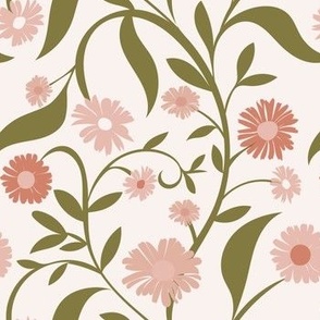 daisy vine country meadow pink and olive