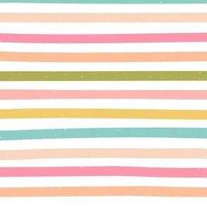 Summer stripes in pink, blue, orange and yellow  | medium