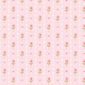 Poppy Fields - Pink Poppies - My Heart on the line - Marshmallow Pink - Small