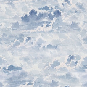Vintage blue clouds