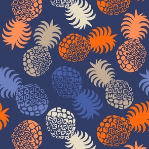 Hawaiian Tropical Pineapple  - Amparo Blue and Tiger Orange