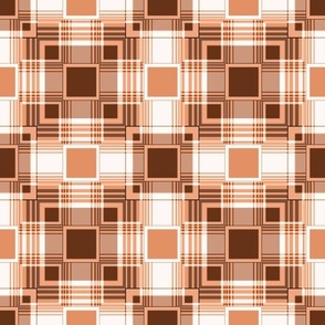 geometric fashionable pattern brown and white