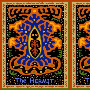 Tarot Cards - The Hermit - Design 16744001 - Orange Blue Yellow