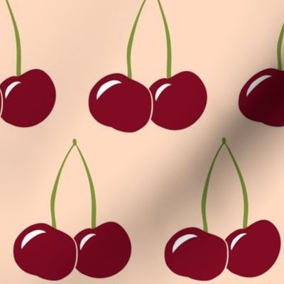 Pairs of cherries on stems linear repeat