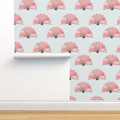 Pink Japanese folding fan