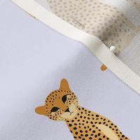cheetah offset on pale blue small scale