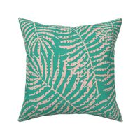 Hawaiian Palm Fronds - Bright Green and Coral Pink