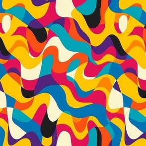 bright wavy abstract shapes