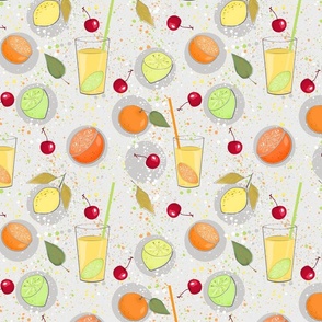 Citrus and berry pattern for lovers of berries and fruits.