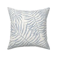 Vintage Hawaiian Palm Fronds - Cream and Soft Blue