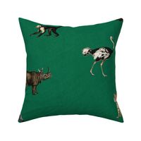 Savanna march in emerald green