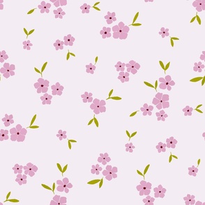 Pastel Bliss: Cherry Blossoms Floral Pattern - Springtime Serenity In Artistic Design
