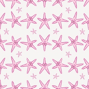 Large - Playful Starfish doing Cartwheels - Blush Pink - Magenta - Pristine
