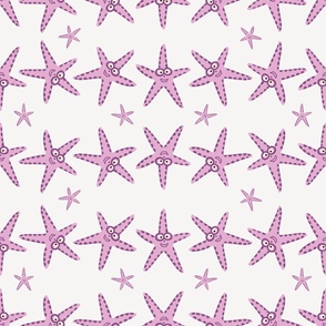 Large - Playful Starfish doing Cartwheels - Musk - Plum Purple - Pristine