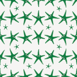 Large - Playful Starfish doing Cartwheels - Kelly Green - Emerald - Pristine