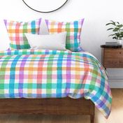Hand painted gingham check bright - XL 24”