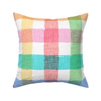 Hand painted gingham check bright - XL 24”