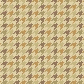 Classic Houndstooth Check in Shades of Rust and Khaki