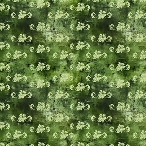marble green background  - hibiscus - flowers