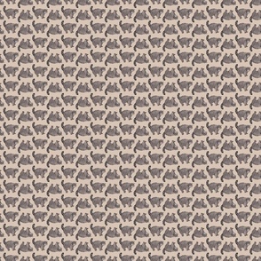 Manul geometric 2 mini beige background