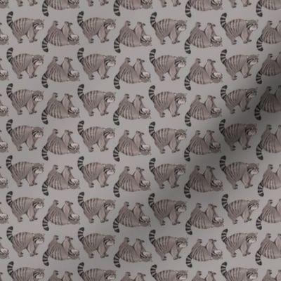 Manul geometric 2 mini gray background