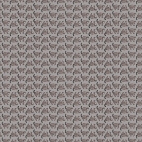 Manul geometric 2 mini gray background