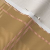 Lightbrown Plaid, 6in, beige, Pink, Rosequartz, Gingham, Check, Checkered Blanket, Tartan, Madras Pattern, Country Chic, Cottagecore, Checks, Grid, Pastel Plaid, dotsandglory