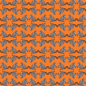 Manul geometric rhombus orange