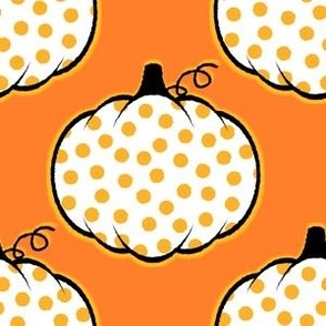Polka Dot Pumpkin Drawing Pattern