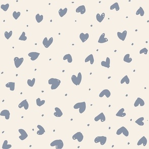  Hearts in Bloom: Textured Love with Playful Dots, blue, large