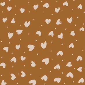  Hearts in Bloom: Textured Love with Playful Dots, terracotta, large