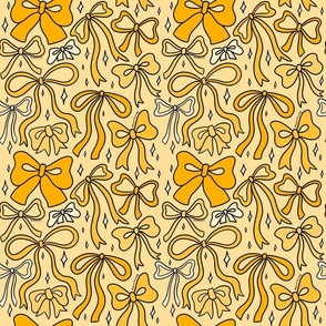 Yellow Bow Print