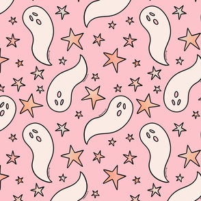 Pastel Ghost Print in Pink