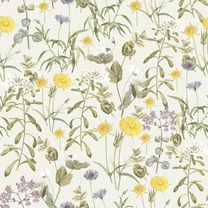 Small size - fragrant summer meadow vintage