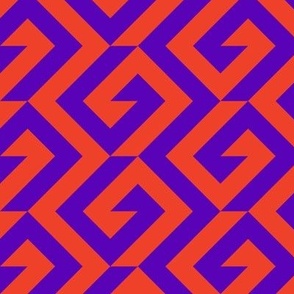 normal scale • geometric purple and orange
