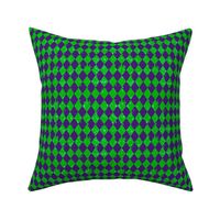 Sparkle Rustic Harlequin Diamonds Green and Purple