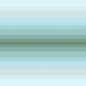 Small Coastal Decor Blue Green Gradient Stripes Horizontal