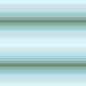 Mini Coastal Decor Blue Green Gradient Stripes Horizontal
