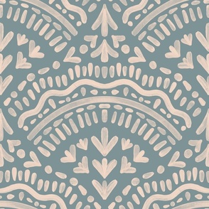 Organic Elegance: minimal pattern in blue L