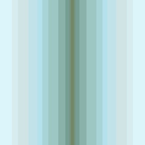 Large Coastal Decor Blue Green Gradient Stripes Vertical
