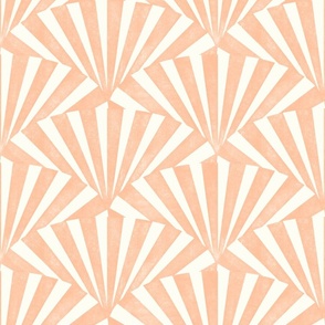 (medium) textured wide art deco stripes geometric peach fuzz white