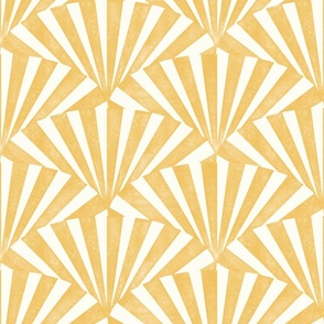 (medium) textured wide art deco stripes geometric yellow orange
