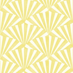 (medium) textured wide art deco stripes geometric yellow white