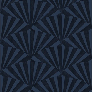 (medium) textured wide art deco stripes geometric black navy 