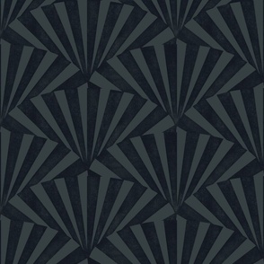 (medium) textured wide art deco stripes geometric black dark green