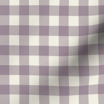 3/4" Purple Gingham: Dark Dusky Lilac Check, Dusty Lilac Purple Buffalo Check, Buffalo Plaid