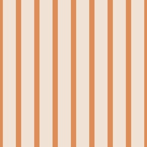 Minimal Muted Orange Stripes on Light Tan_LRG