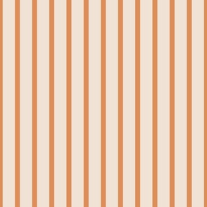 Minimal Muted Orange Stripes on Light Tan_MED